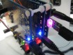 three propeller proto boards connected via three usb serial lines to host controller